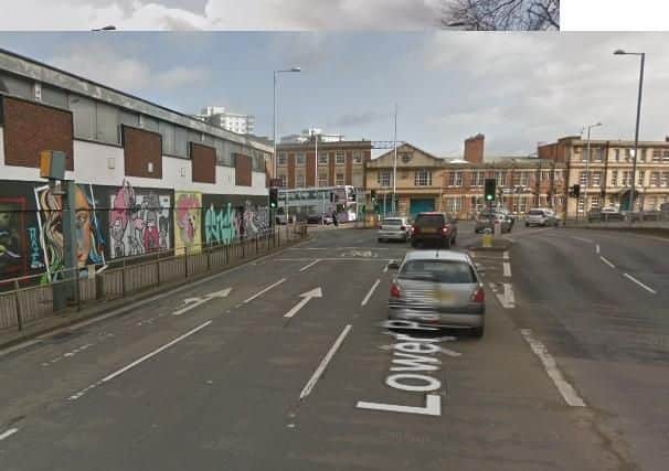 A6008 Lower Parliament Street  Southwell Road, Nottingham, S bound