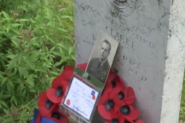 The grave of Warrant Officer, Stanley Clarke