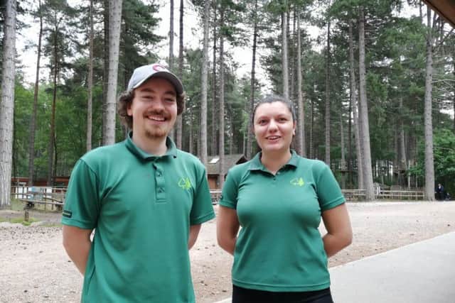 Oliver Fleet and Lacey Spencer, Forestry England visitor service officers at Sherwood Pines.