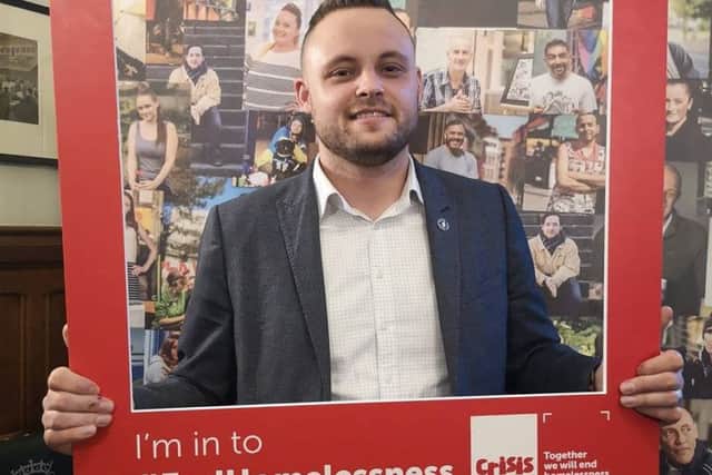 Ben Bradley has worked closely with the homelessness charity, Crisis.