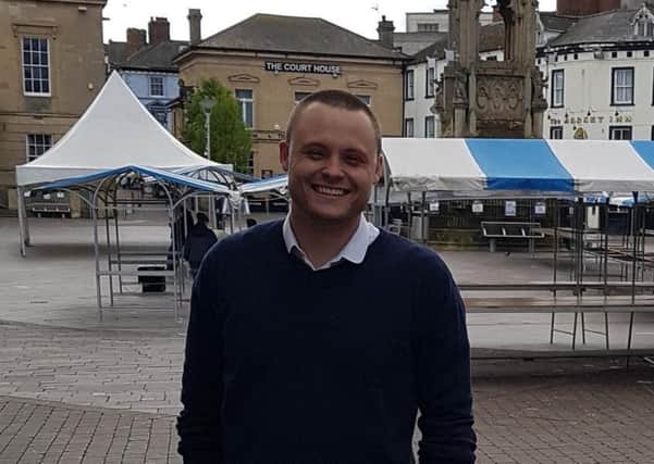 Conservative MP Ben Bradley on Mansfield's Market Place.