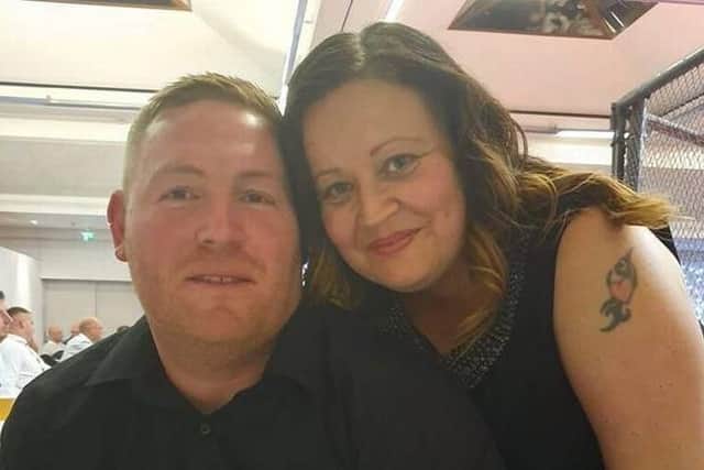 Carol Dickens and her partner Adam Roberts