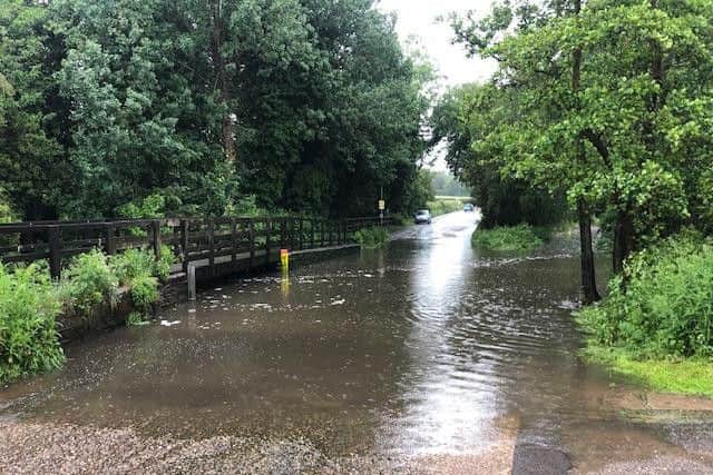 Fire crews rescue driver marooned in Rufford Ford