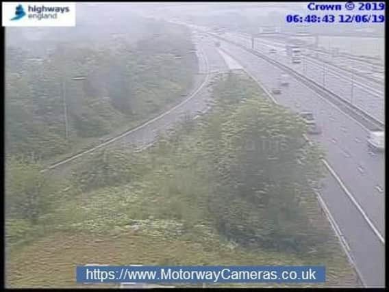 View from junction 24 of the M1 this morning.
