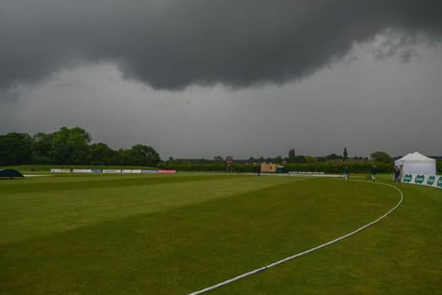 Notts v Hampshire at John Fretwell Sports Complex, match ended early by the heavy rain