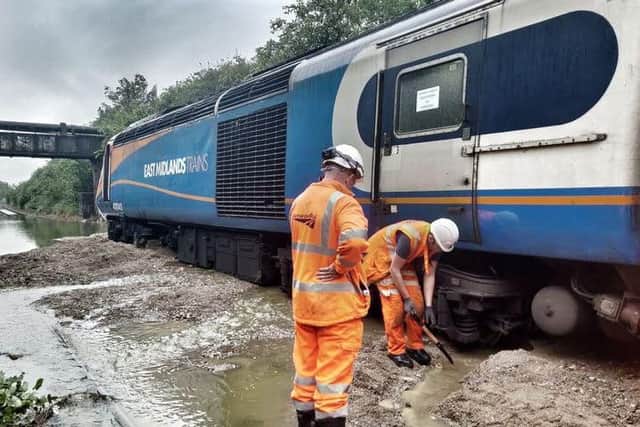 The stranded train. Picture: British Transport Police (Leicestershire).