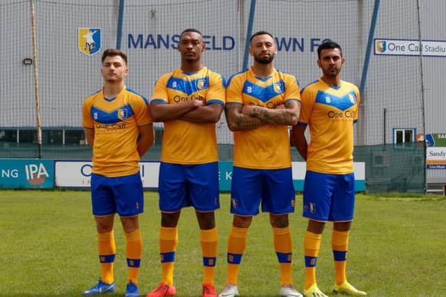Stags players sport the new-look home kit.