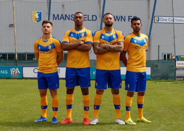Stags players sport the new-look home kit.