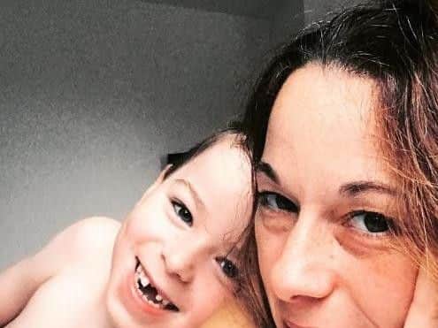 Riley and mum Melanie