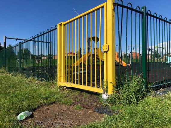 A popular play area on Oak Tree Heath is temporarily closed