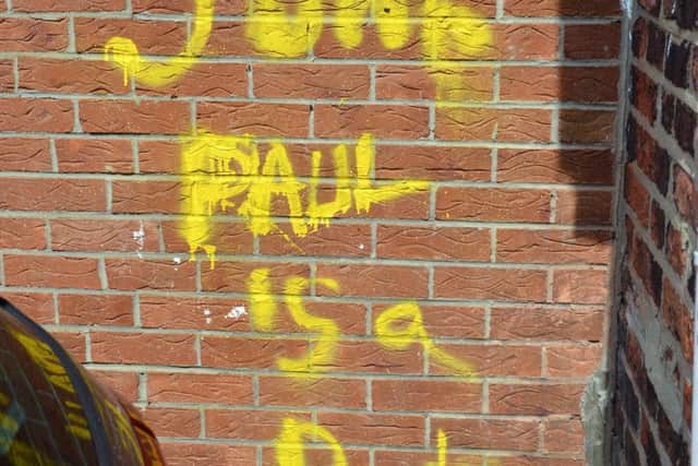An example of anti-social graffiti that will be blitzed.