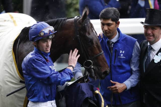 Sprinter Blue Point and jockey James Doyle who go for a rare Group One double on the last day of Royal Ascot. (PHOTO BY: Adrian Dennis/Getty Images)