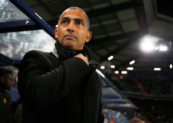 Rennes' French coach Sabri Lamouchi looks on before the French L1 football match between Stade Malherbe Caen and Stade Rennais Football Club at the Michel d'Ornano stadium in Caen, north-western France, on November 3, 2018. (Photo by CHARLY TRIBALLEAU / AFP)        (Photo credit should read CHARLY TRIBALLEAU/AFP/Getty Images)