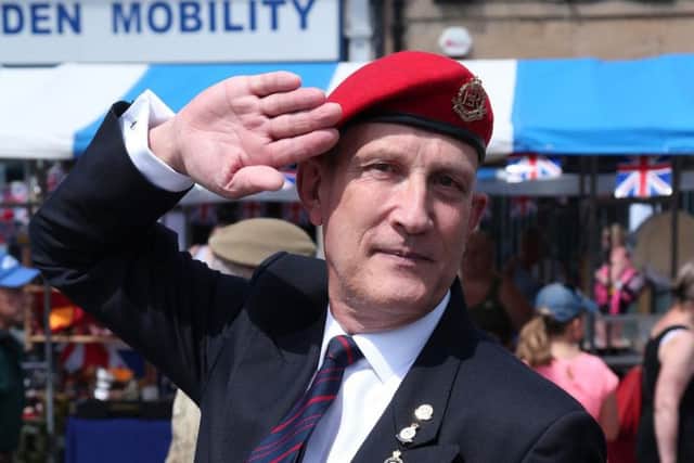 A snappy salute from ex RMP Glynn Brown.