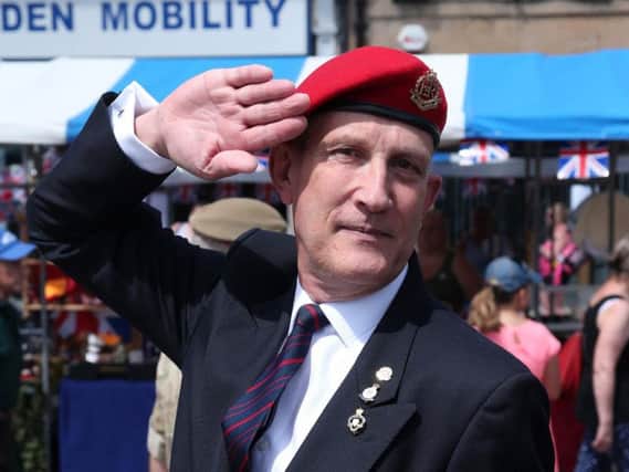 A snappy salute from ex RMP Glynn Brown.