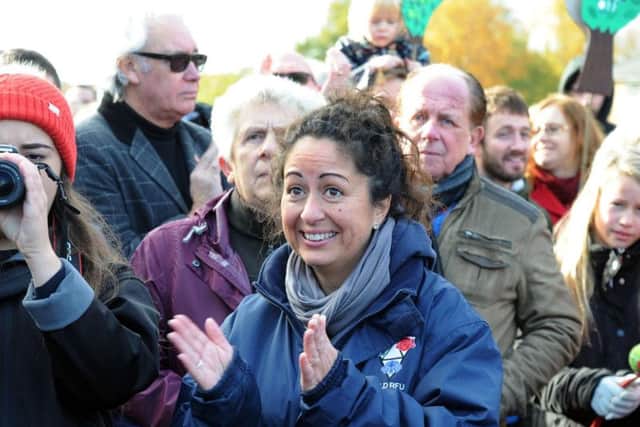 Clare Dobb, organiser of the protest and petition to save the park.