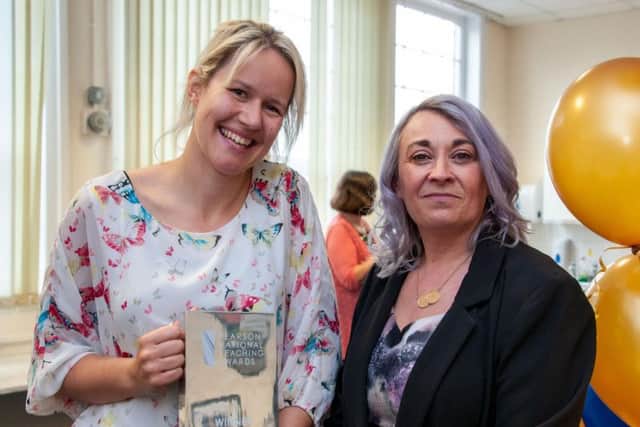 Silver award winner Fliss Prior (left) with Anne Ingle, head teacher at Blisthorpe Flying High Academy
