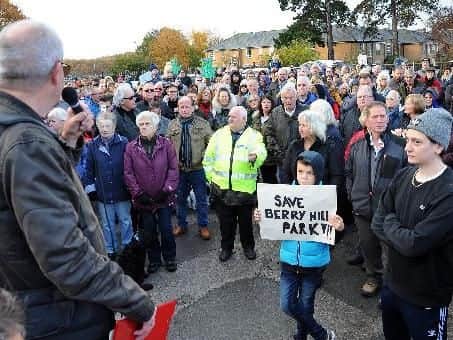 A protest to save the park took place in November