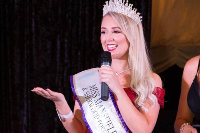 Newly-crowned Miss Mansfield and Sherwood Forest 2019/20 Amy Sunderland. Picture credit: Elizabeth Orridge Photography
