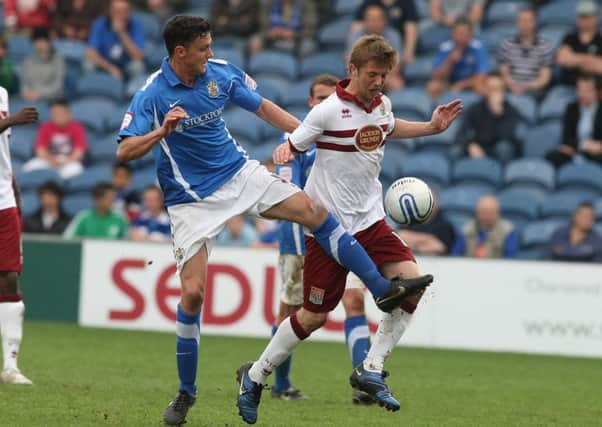 Stockport County in action the last time they played in the Football League. (PHOTO BY: Pete Norton/Getty Images).
