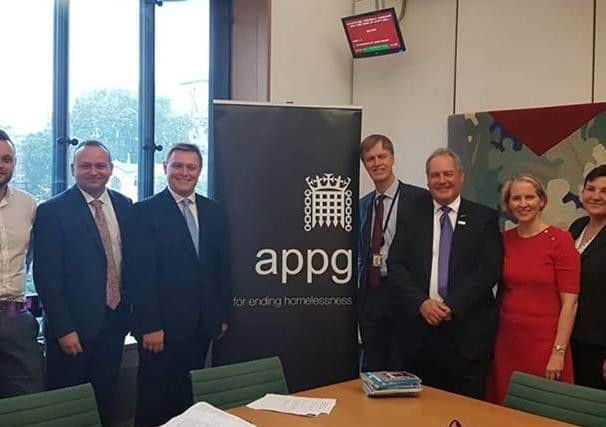 Mansfield's MP Ben Bradley (second from left) has welcomed the funding