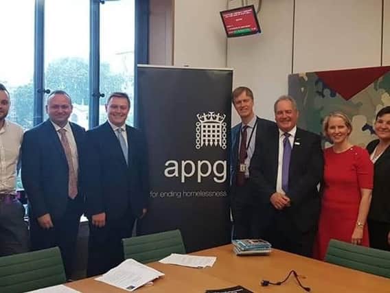 Mansfield's MP Ben Bradley (second from left) has welcomed the funding