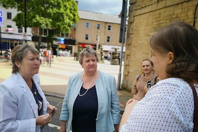 Minister for housing and homelessness Heather Wheeler MP visits Mansfield. Picture: Ben Bradley