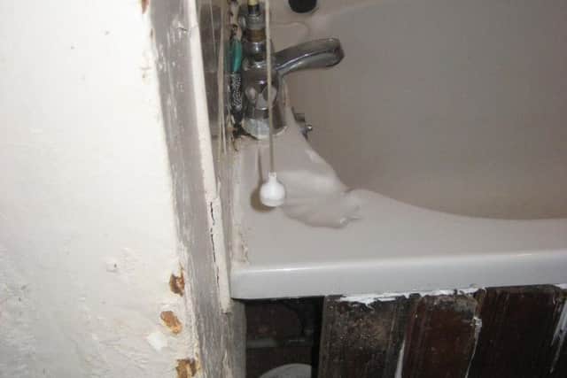 The bathroom.