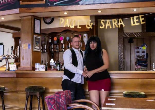 Paul Steven and Sara-Lee Burton at The White Swan pub in Pleasley.