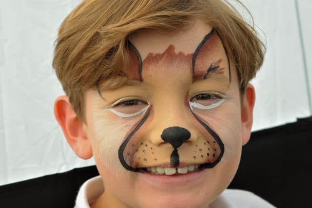 Pupil Hugo Watson after having his face painted. (PHOTO BY: Louise Brimble).