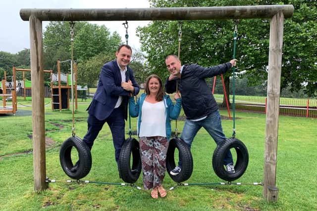 Council Leader Jason Zadrozny with councillors Samantha Deakin and David Hennigan