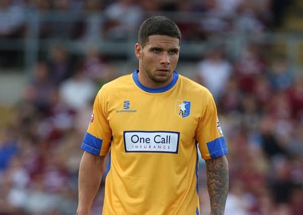 Liam Hearn, pictured during his time at Mansfield Town, scored for Basford United against a Stags U23s side in a pre-season friendly