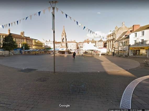 The incident took place in Mansfield Market Place
