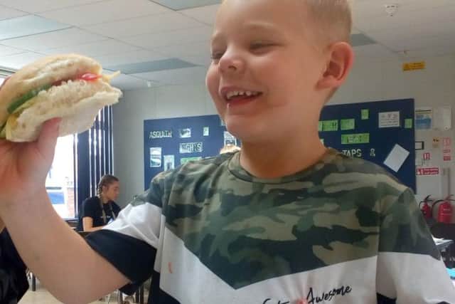 Children made their own lunches each day