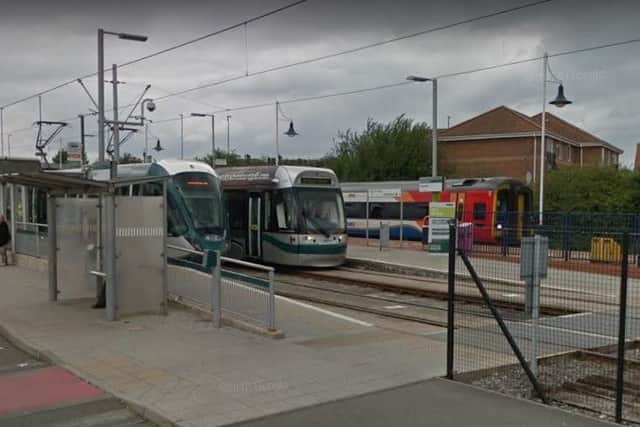 Hucknall train and tram station.