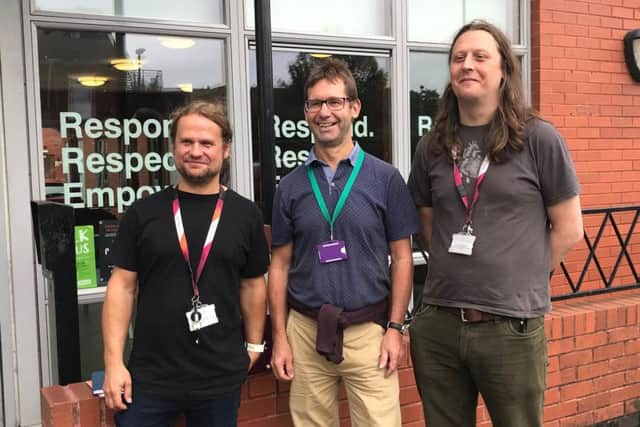 Andy Abrahams with the Framework team.