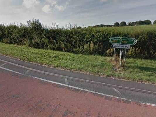 The A617 at Upton.