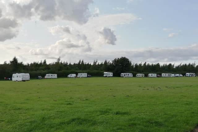 Travellers on site at Bellamy Road.