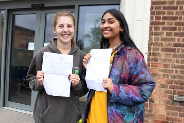 Bryony Toon, the first ever Quarrydale student to get into Oxford and Anoosha Khan who is going to the University of Manchester.