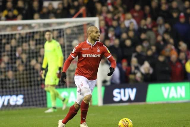 Adlene Guedioura pictured playing for Nottingham Forest. Pic by Jez Tighe.