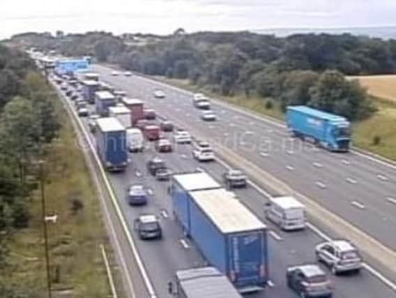 Motorists are being warned to expect delays of up to 45 minutes