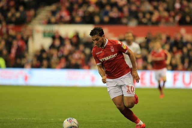 Nottingham Forest midfielder Joao CARVALHO during the match between Nottingham Forest and Aston Villa at The City Ground Nottingham on 13-03-19 Image Jez Tighe