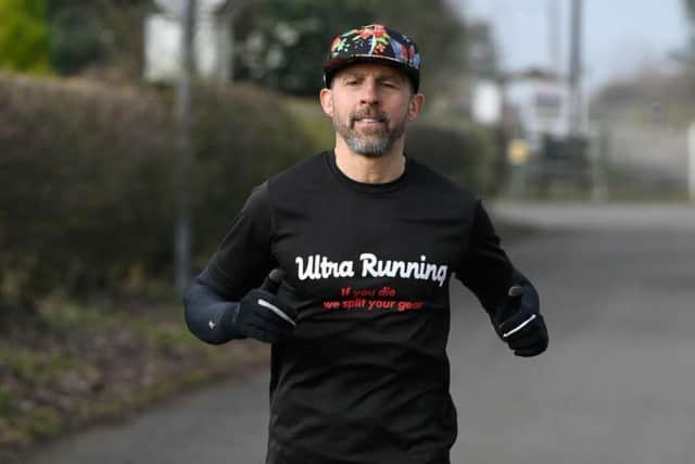 Ultra-runner Andy Day, of Mansfield, who has been training hard for the world-famous Spartathlon in Greece.