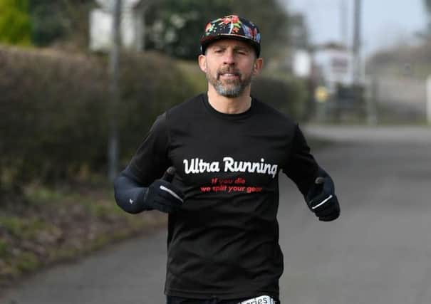 Ultra-runner Andy Day, of Mansfield, who has been training hard for the world-famous Spartathlon in Greece.