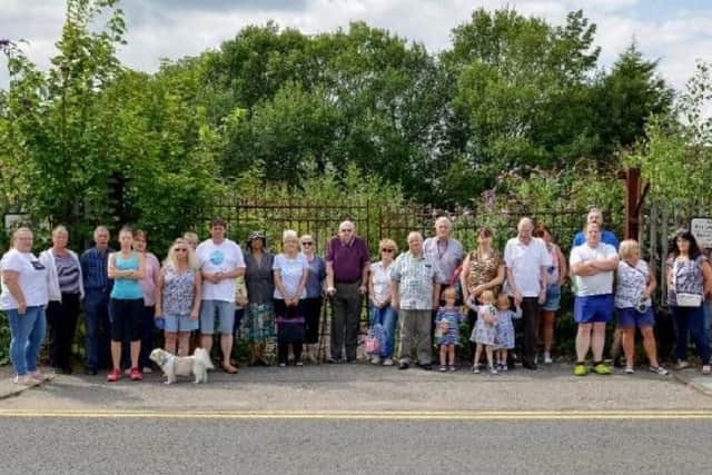 Residents objecting to proposed travellers site off Baums Lane Mansfield.
