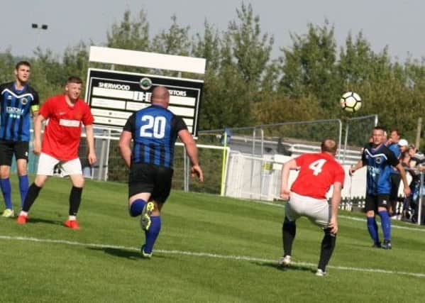 Action from Sherwood Colliery's win over local rivals, Teversal.