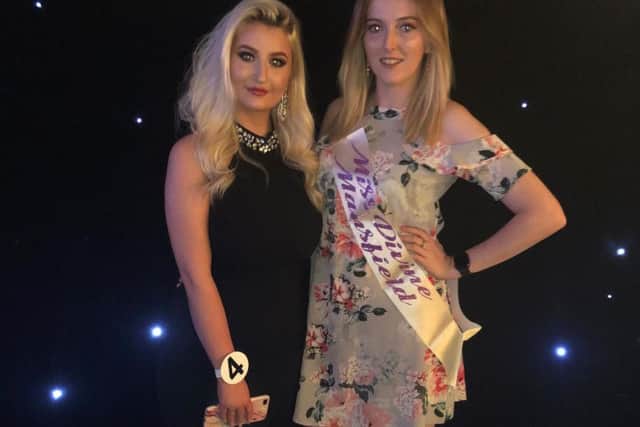 Lauren King (right) after winning the prize.