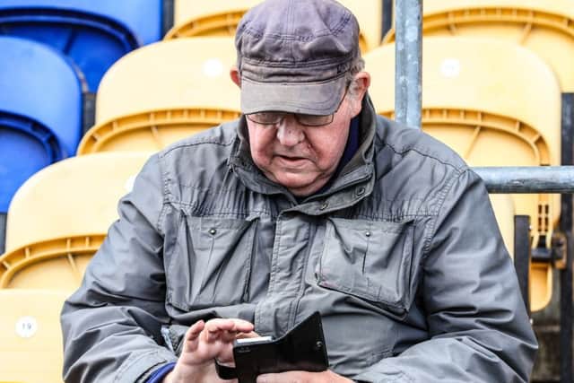 Picture John Hobson/AHPIX LTD, Sky Bet League Two, Mansfield Town v Scunthorpe United, One Call Stadium, Mansfield, UK, 07/09/19, K.O 3pmMansfield fans waiting for KOHoward Roe>07973739229