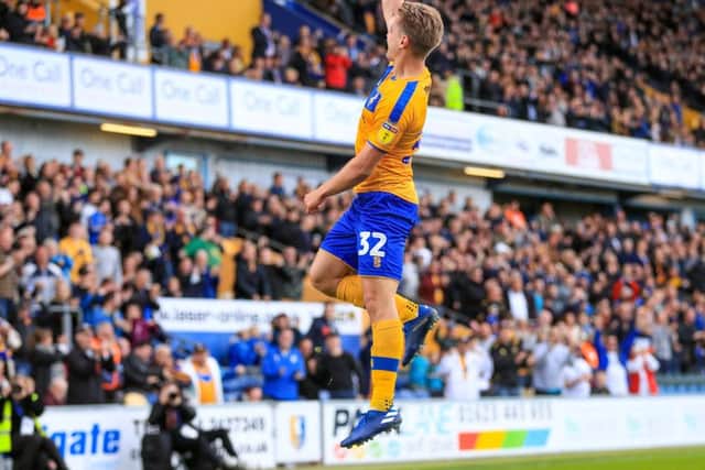 Picture John Hobson/AHPIX LTD, Sky Bet League Two, Mansfield Town v Scunthorpe United, One Call Stadium, Mansfield, UK, 07/09/19, K.O 3pmHoward Roe>07973739229
