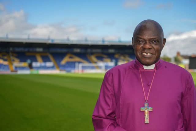 Launch of oneLIFE mission at Mansfield Town FC ground, pictured is Archbishop of York John Sentamu